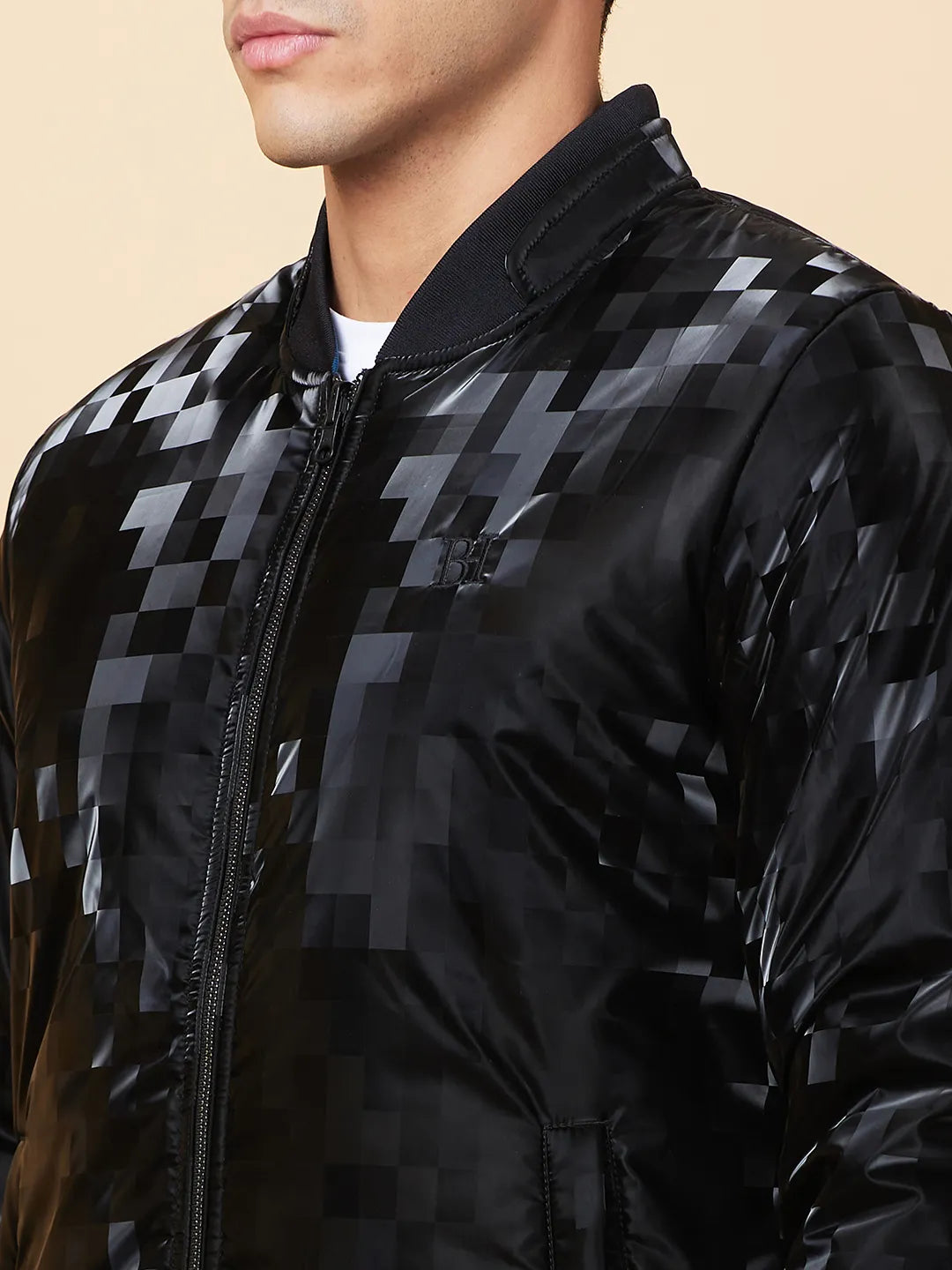 Black Regular Fit  Mens' Jacket by Being Human Clothing