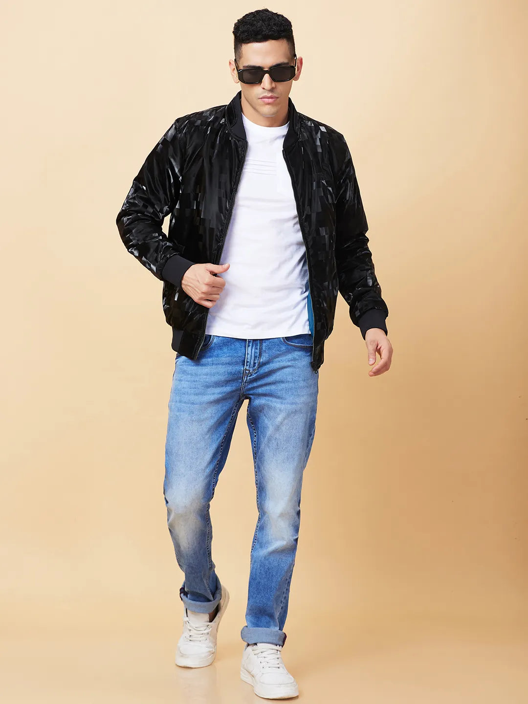 Black Regular Fit  Mens' Jacket by Being Human Clothing
