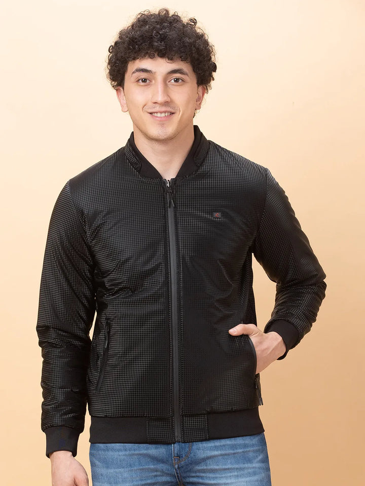 Black Regular Fit Men's Jacket by Being Human Clothing