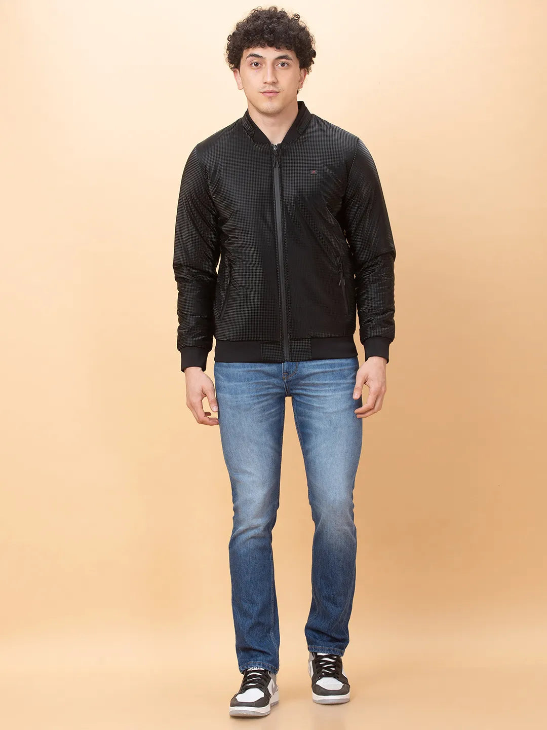 Black Regular Fit Men's Jacket by Being Human Clothing