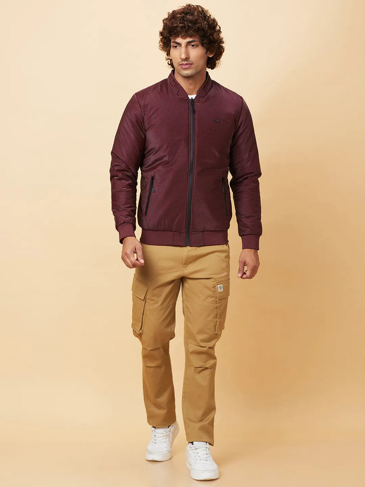 Wine Regular Fit Men's Jacket