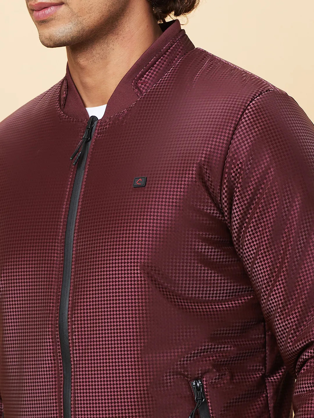 Wine Regular Fit Men's Jacket by Being Human Clothing