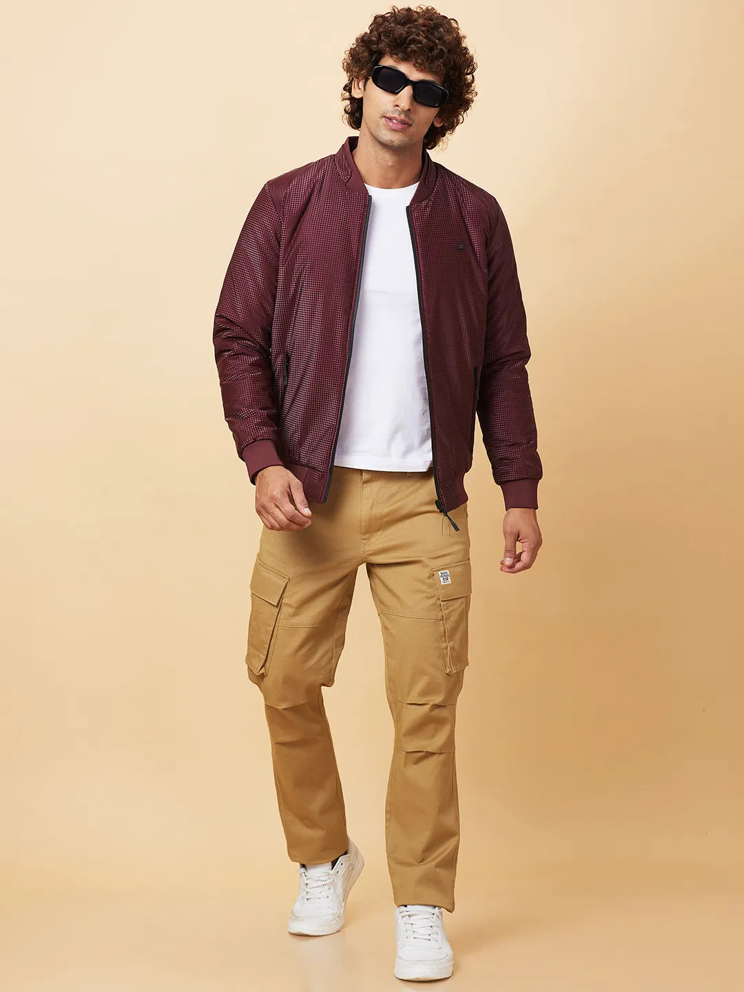 Wine Regular Fit Men's Jacket by Being Human Clothing