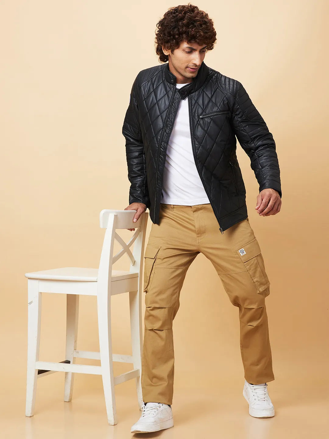 Black Regular Fit Men's Jacket by Being Human Clothing