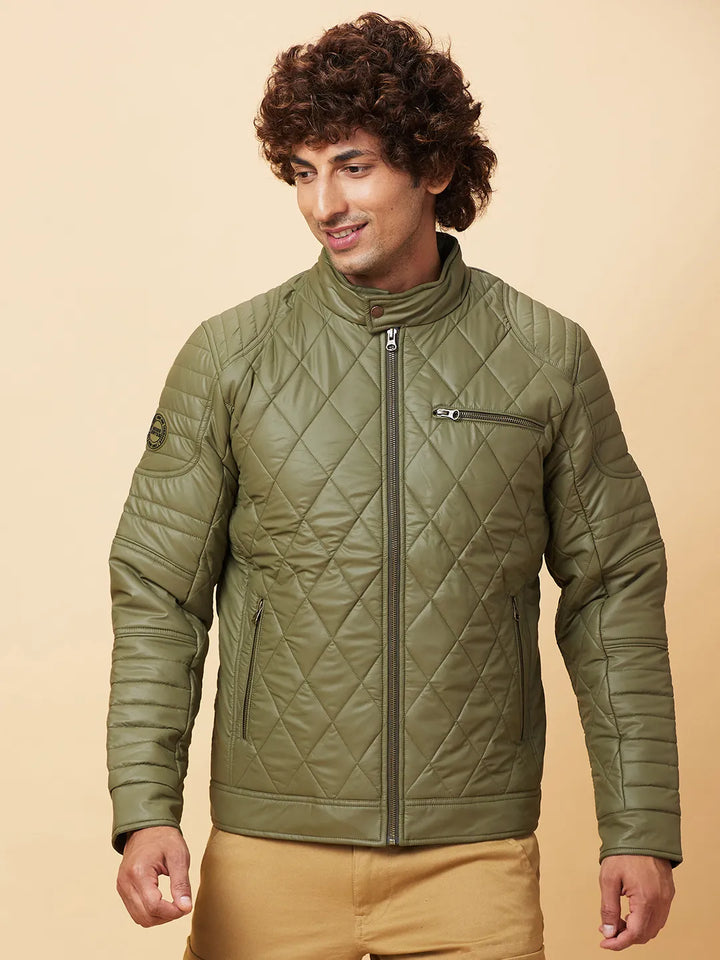Olive Regular Fit Men's Jacket