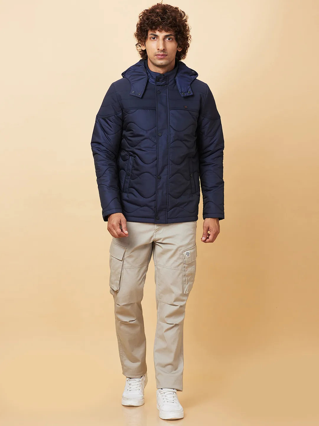 Blue Regular Fit Long Sleeves Men's Jacket by Being Human Clothing