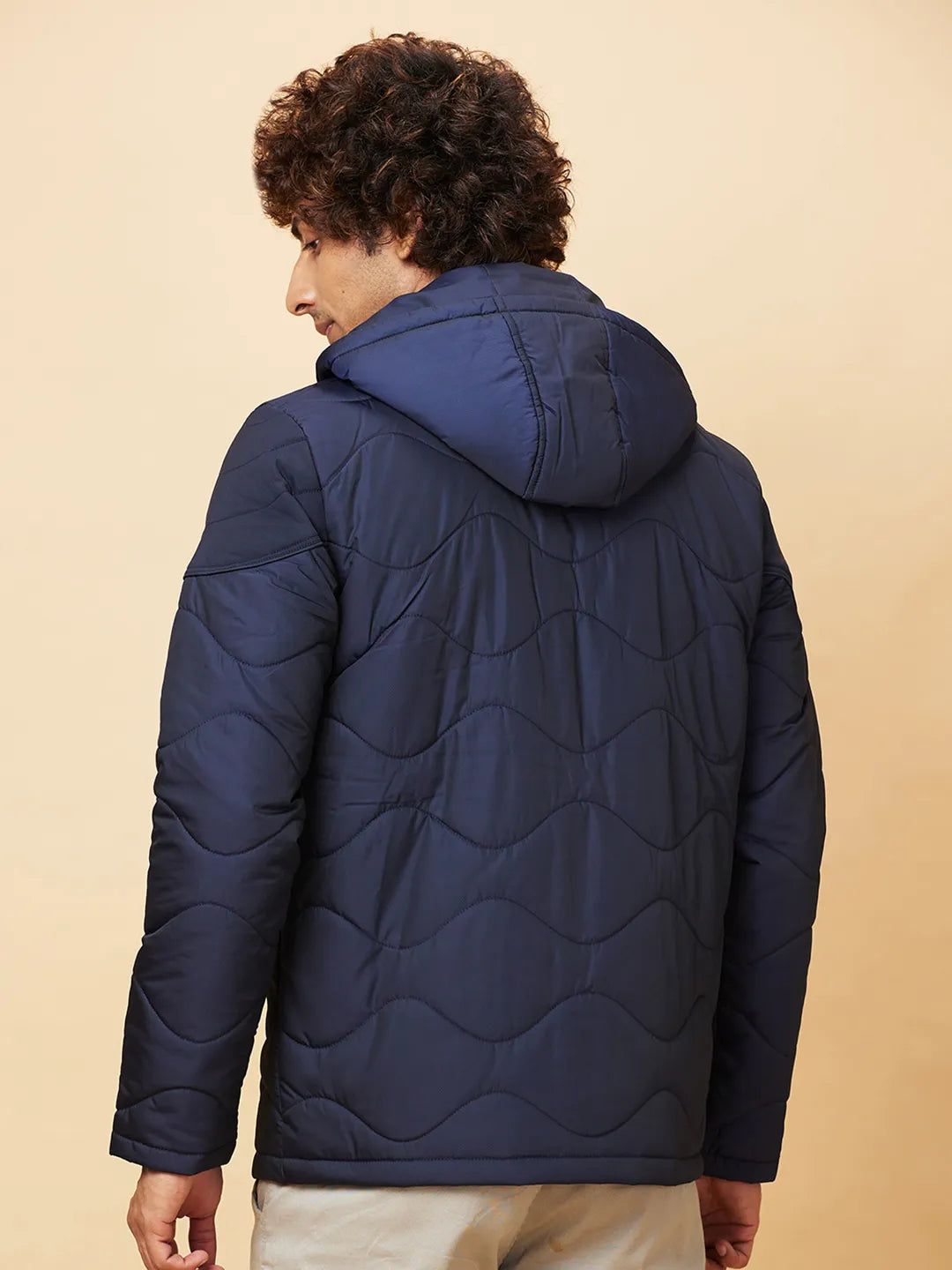 Blue Regular Fit Long Sleeves Men's Jacket by Being Human Clothing