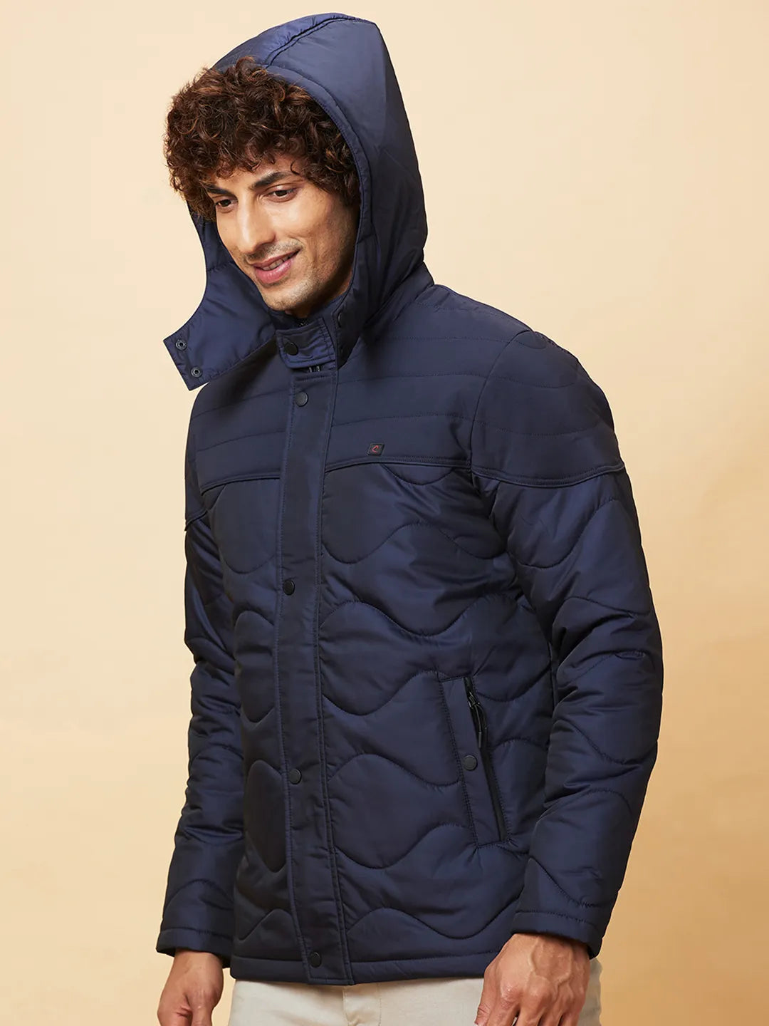 Blue Regular Fit Long Sleeves Men's Jacket by Being Human Clothing