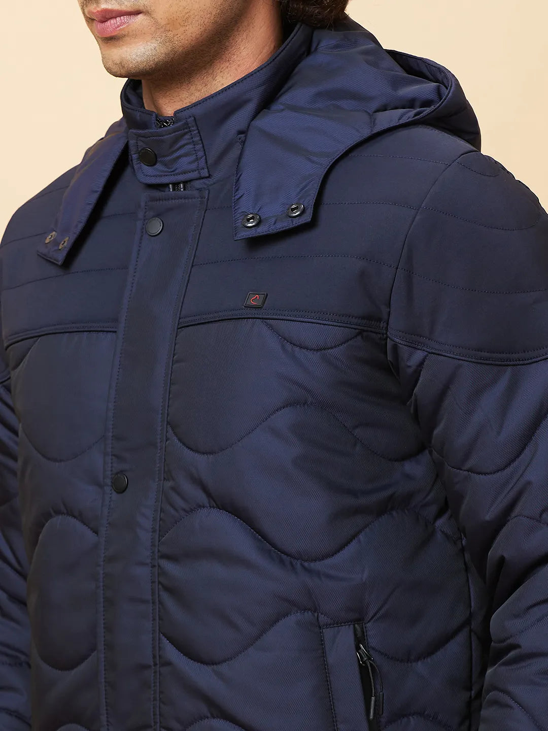 Blue Regular Fit Long Sleeves Men's Jacket by Being Human Clothing