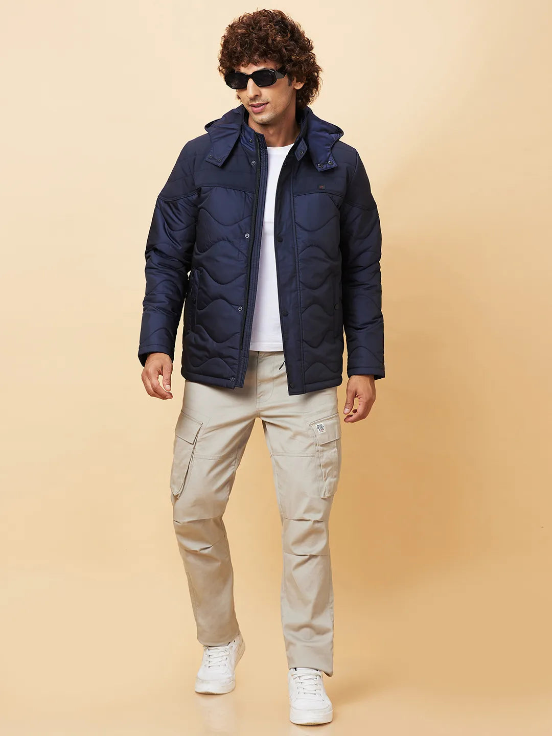 Blue Regular Fit Long Sleeves Men's Jacket by Being Human Clothing