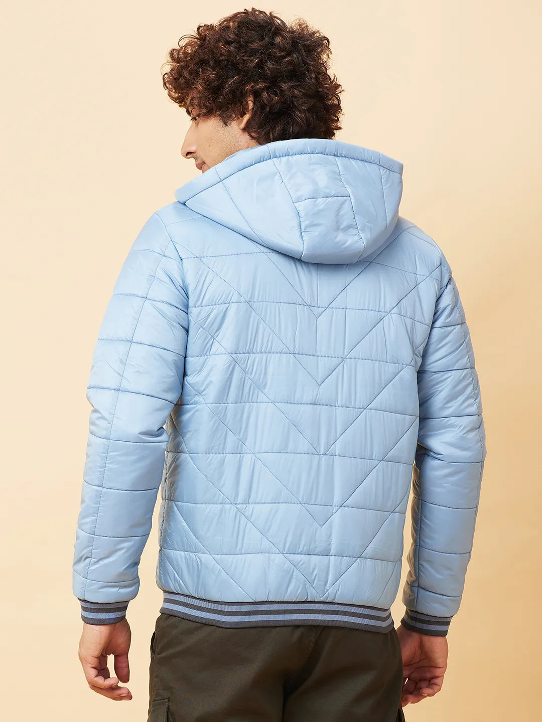 Blue Regular Fit Men's Jacket by Being Human Clothing