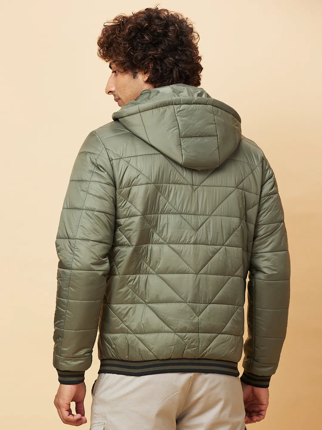 Olive Regular Fit Men's Jacket by Being Human Clothing