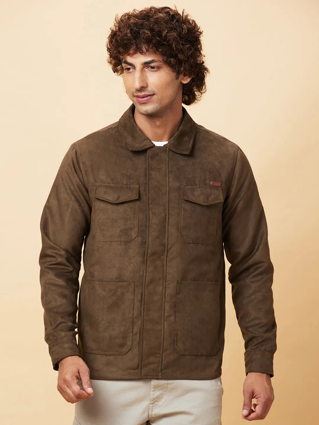 Olive Regular Fit  Mens' Jacket by Being Human Clothing