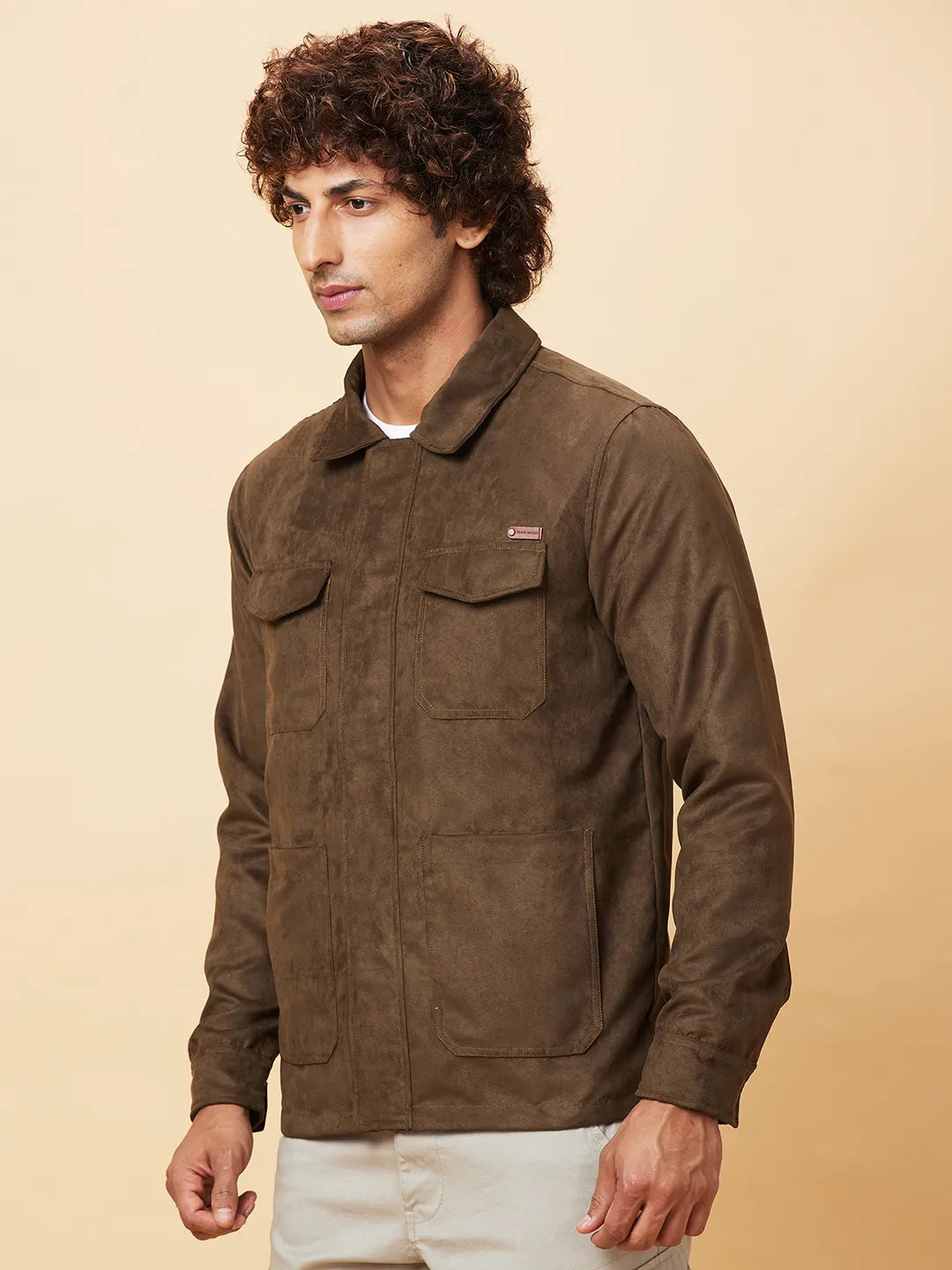 Olive Regular Fit  Mens' Jacket by Being Human Clothing