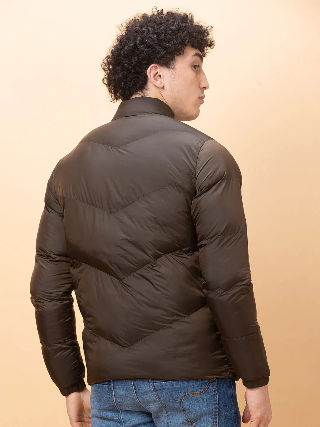 Brown Regular Fit Men's Jacket by Being Human Clothing