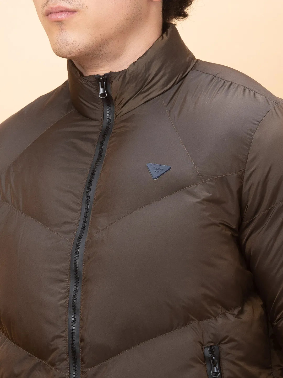 Brown Regular Fit Men's Jacket by Being Human Clothing