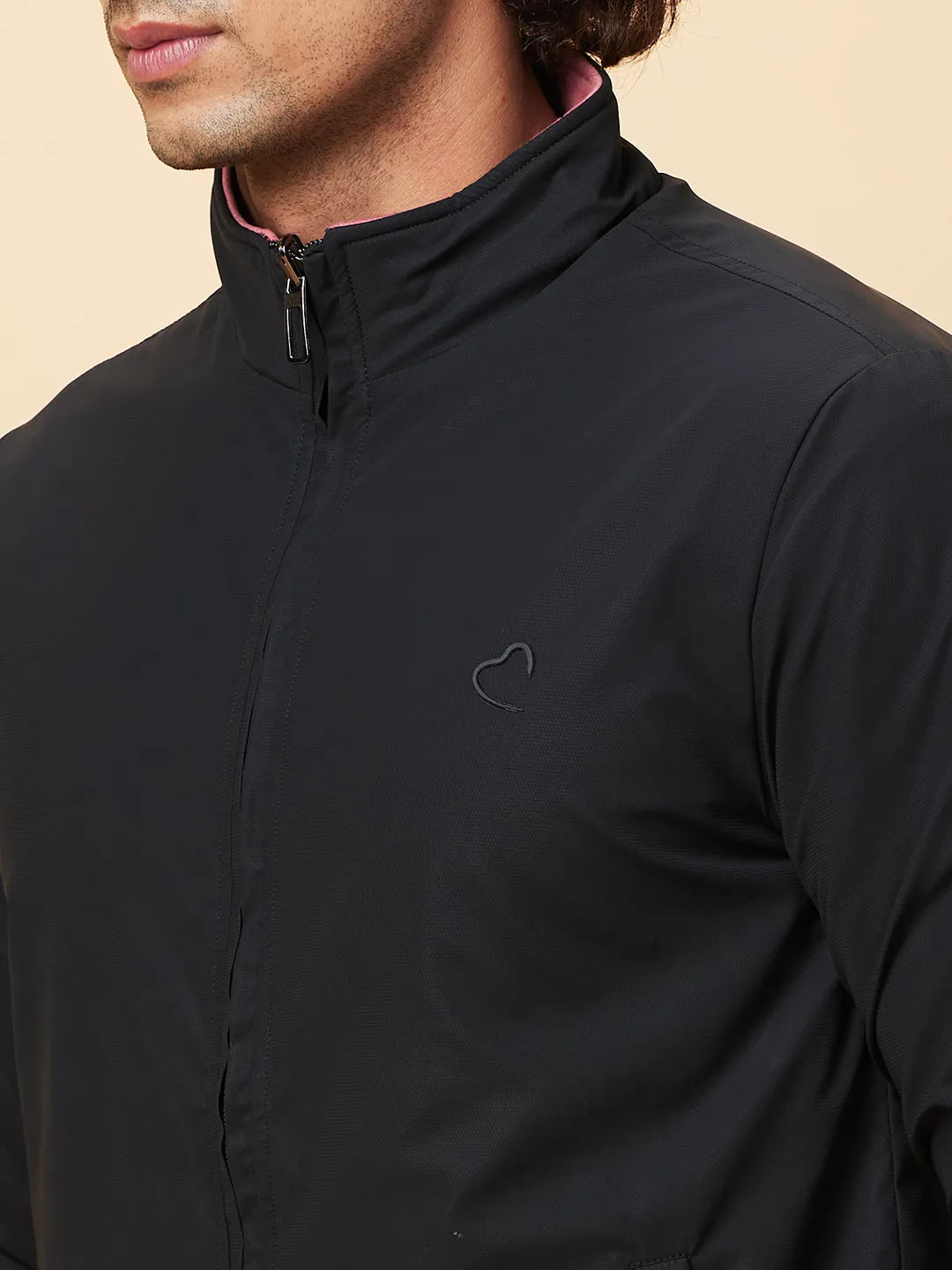 Black Regular Fit Men's Jacket by Being Human Clothing