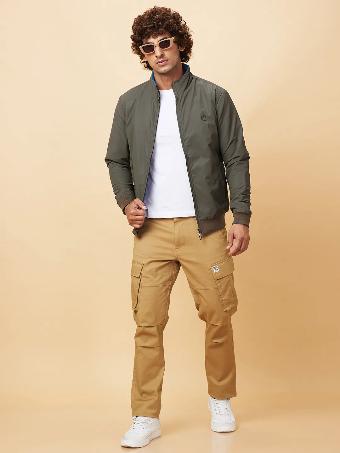 Olive Regular Fit Men's Jacket by Being Human Clothing