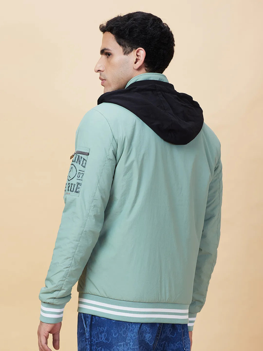 Mint Regular Fit Men's Jacket by Being Human Clothing