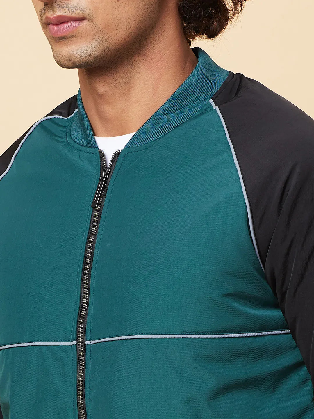 Green Regular Fit Long Sleeves Men's Jacket by Being Human Clothing