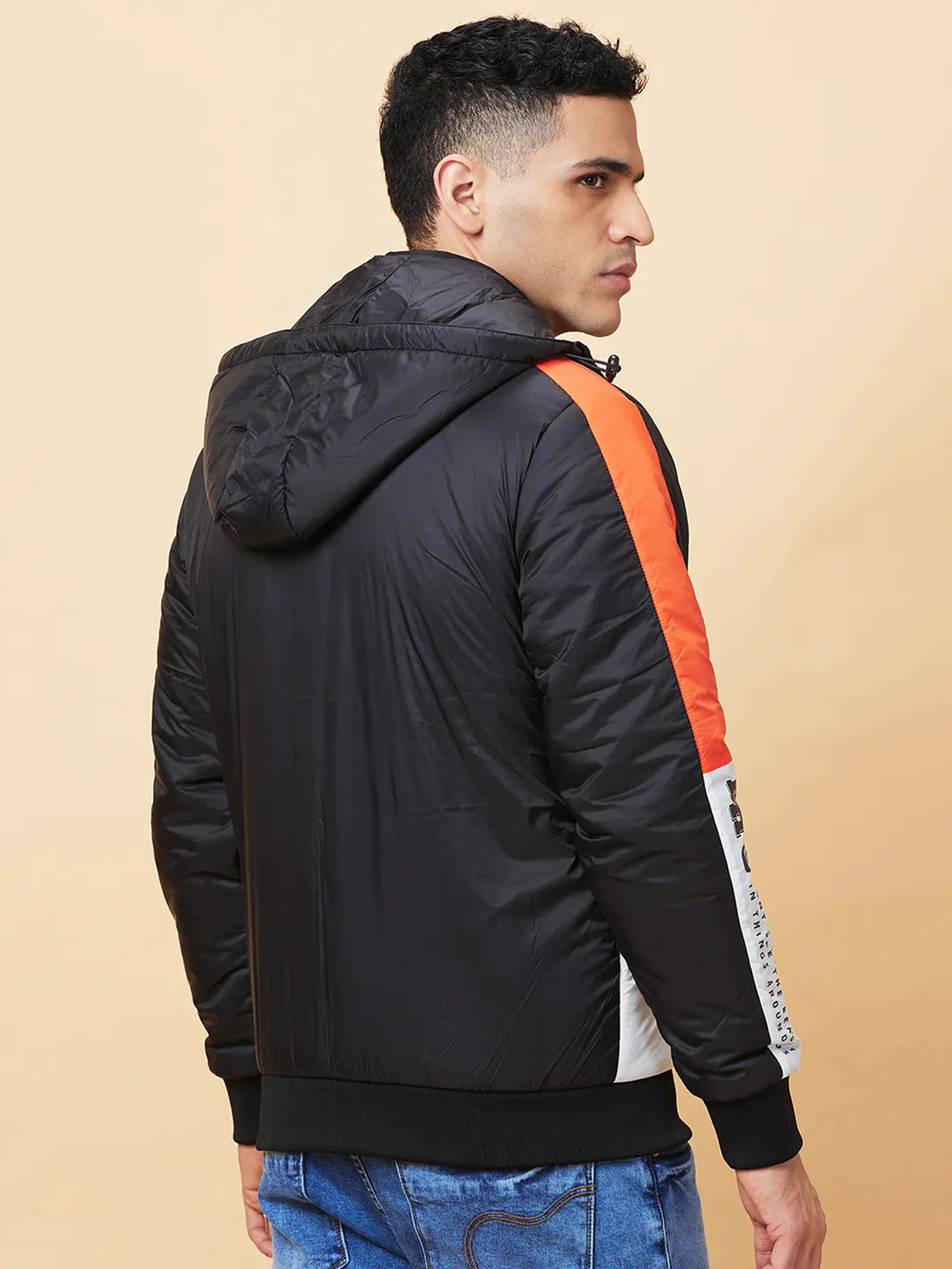 Black Regular Fit Men's Jacket by Being Human Clothing