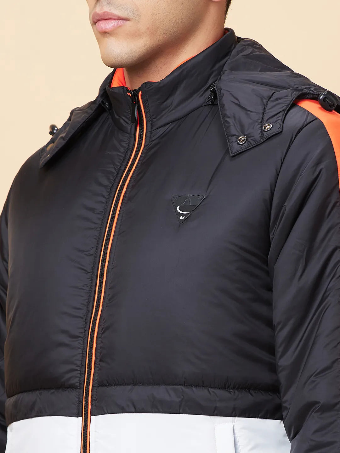 Black Regular Fit Men's Jacket by Being Human Clothing