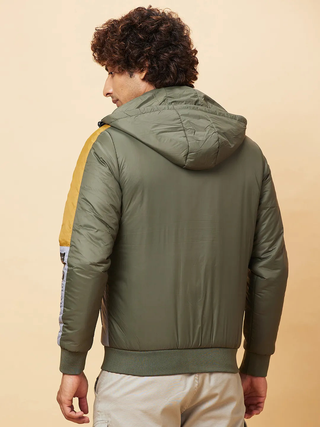 Olive Regular Fit Men's Jacket by Being Human Clothing