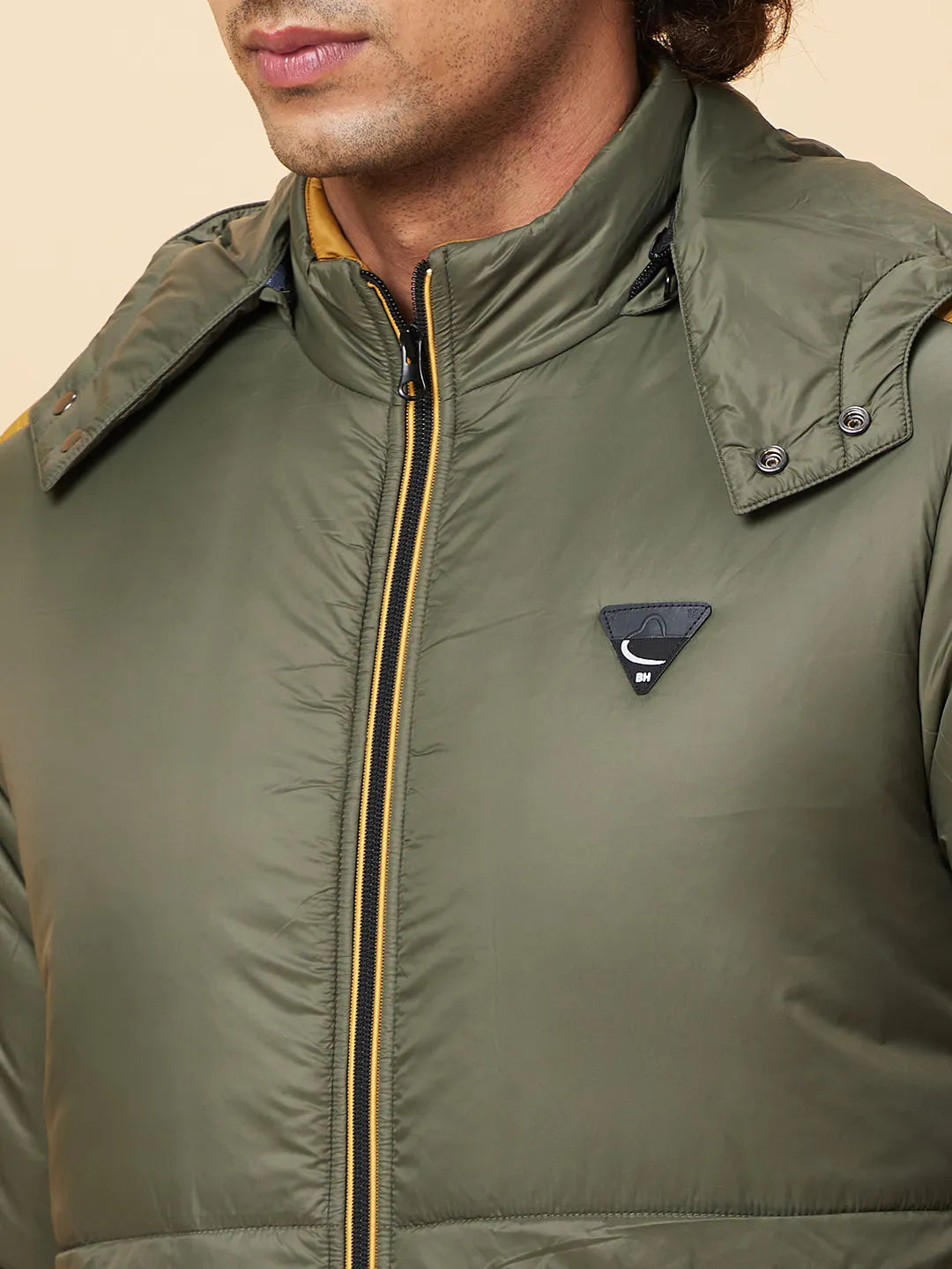 Olive Regular Fit Men's Jacket by Being Human Clothing