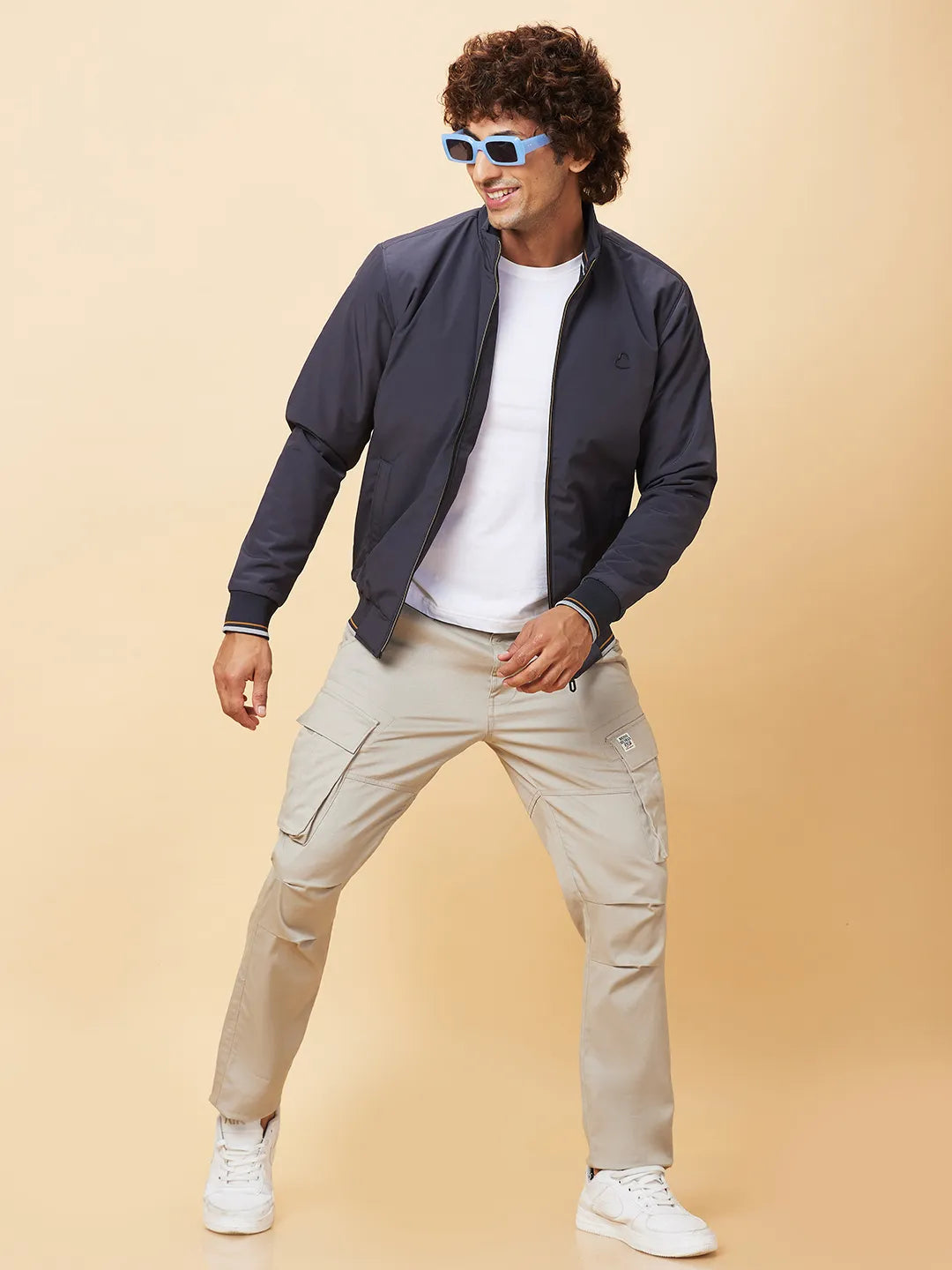 Grey Regular Fit Men's Jacket by Being Human Clothing