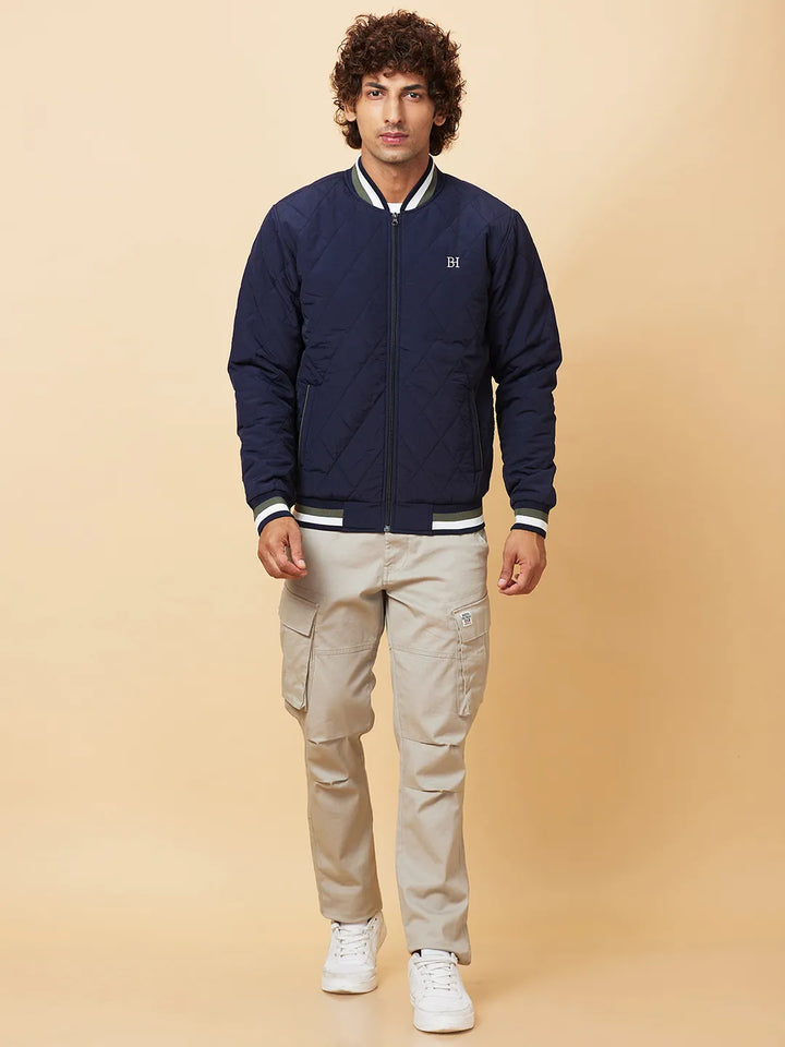 Navy Regular Fit Men's Jacket