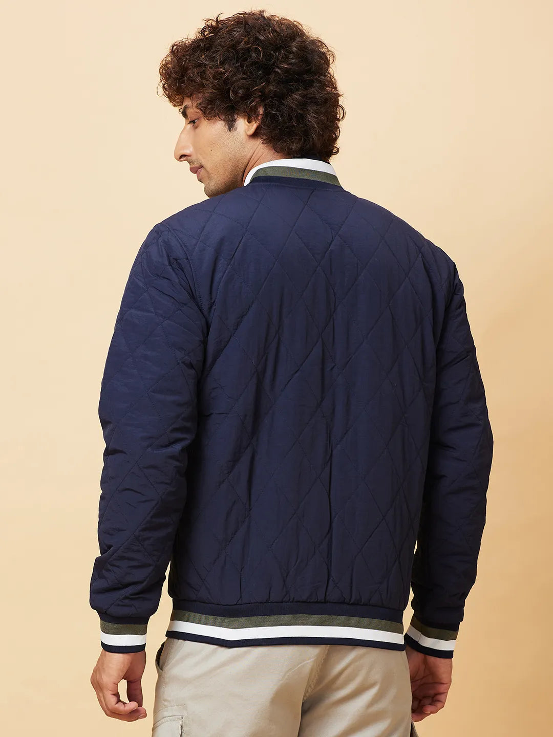 Navy Regular Fit Men's Jacket by Being Human Clothing