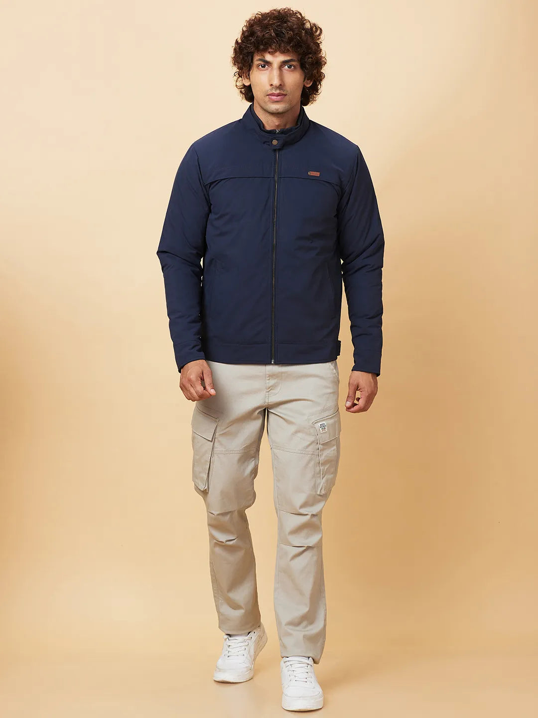 Navy Regular Fit Men's Jacket by Being Human Clothing