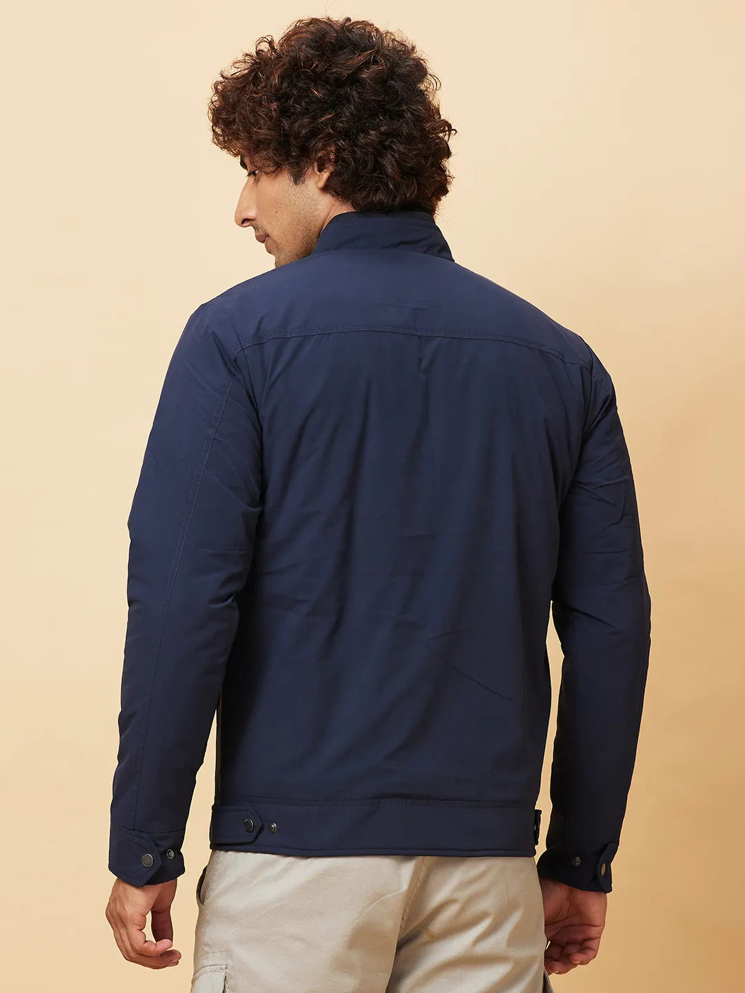Navy Regular Fit Men's Jacket by Being Human Clothing