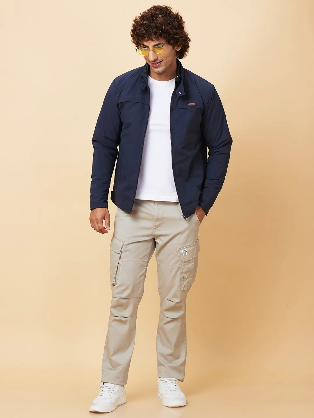 Navy Regular Fit Men's Jacket by Being Human Clothing