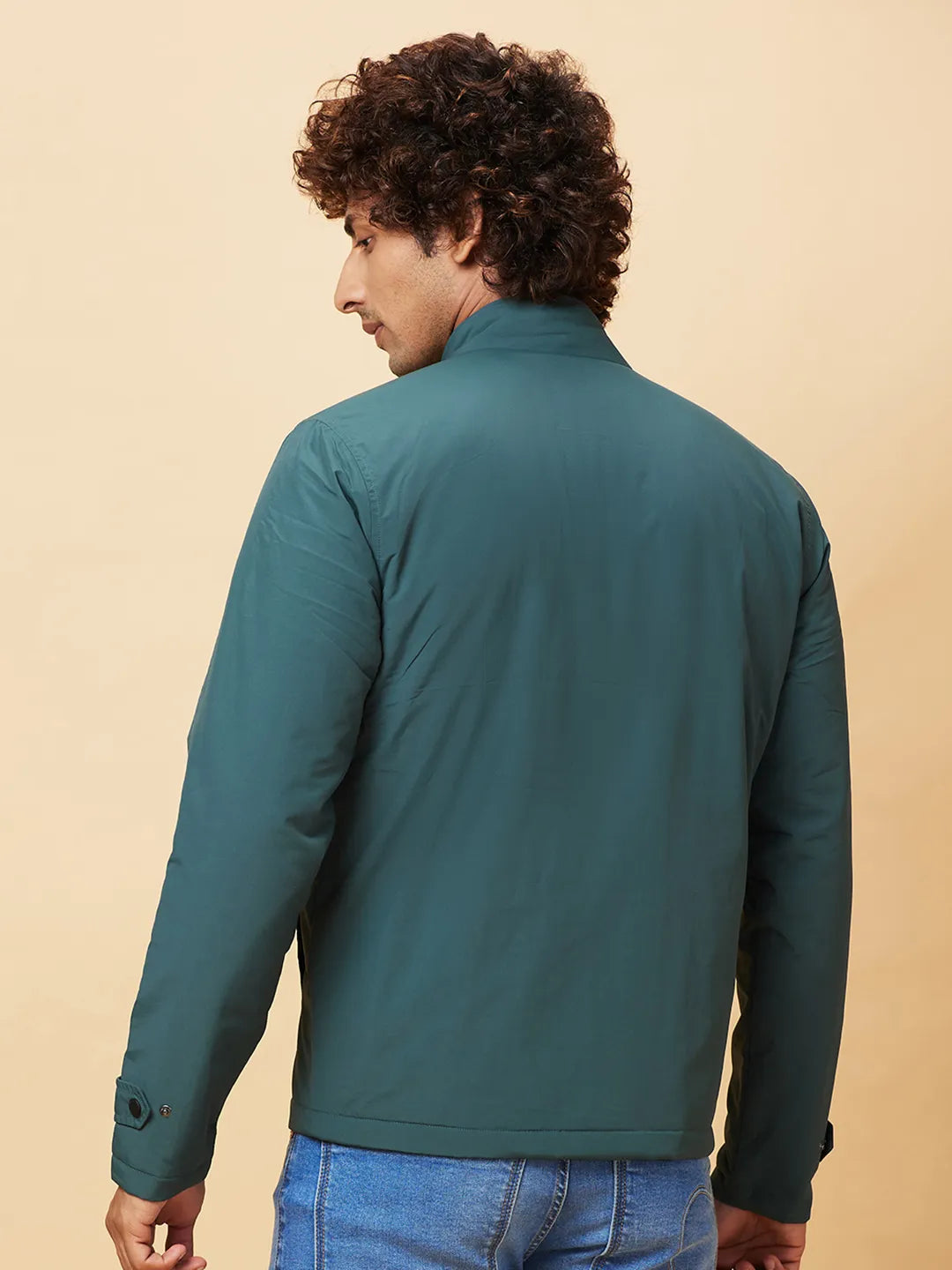 Forest Green Regular Fit Men's Jacket by Being Human Clothing