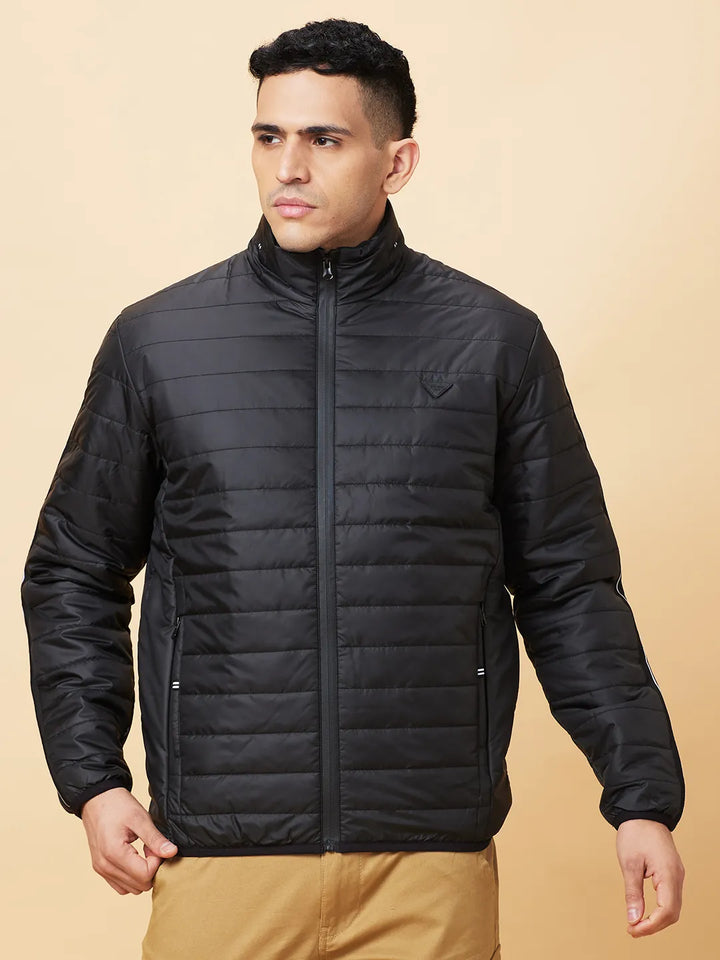 Black Regular Fit Men's Jacket