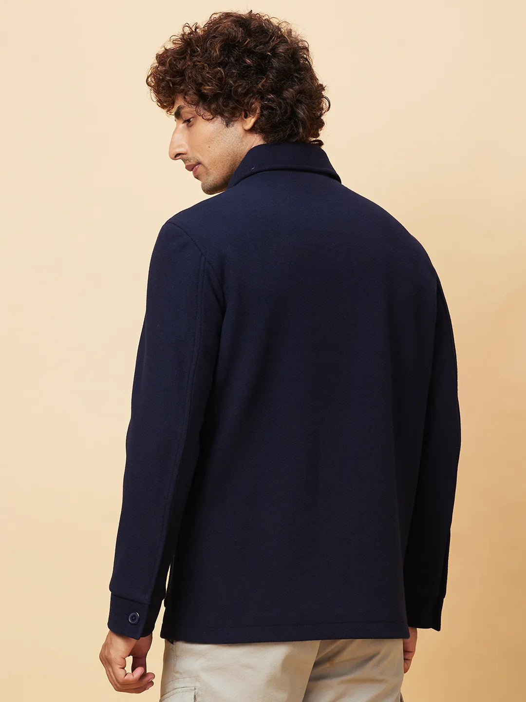 Navy Regular Fit Men's Jacket by Being Human Clothing