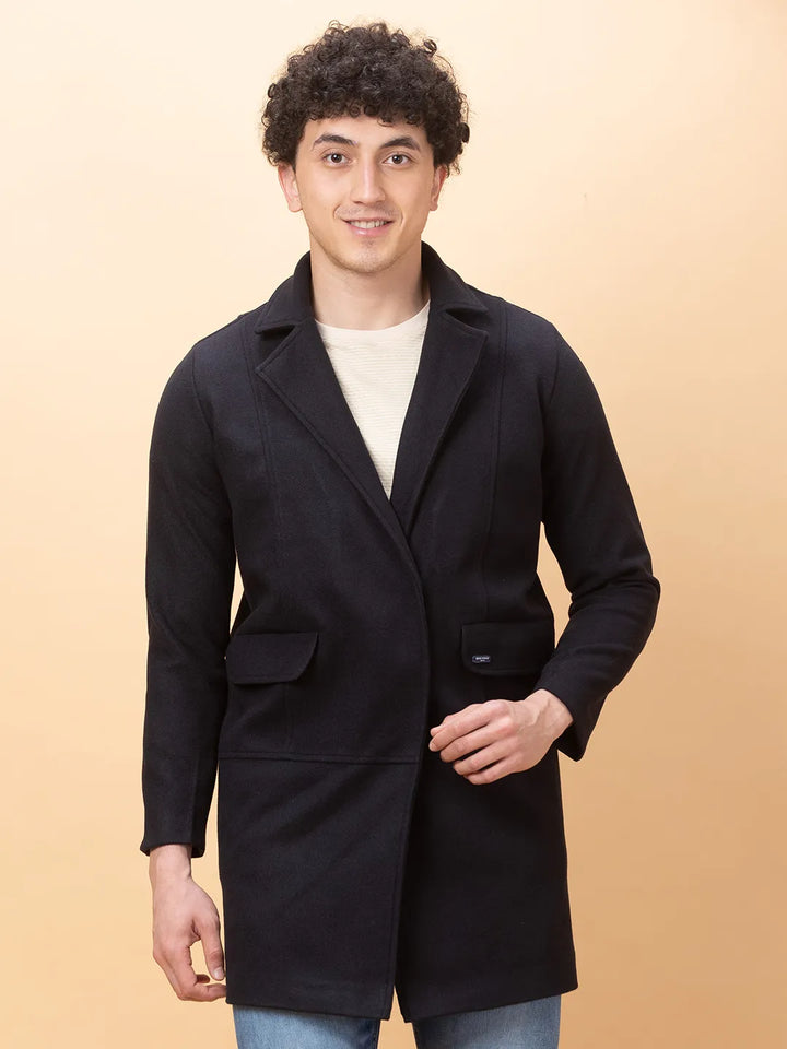 Blue Regular Fit Long Sleeves Men's Jacket