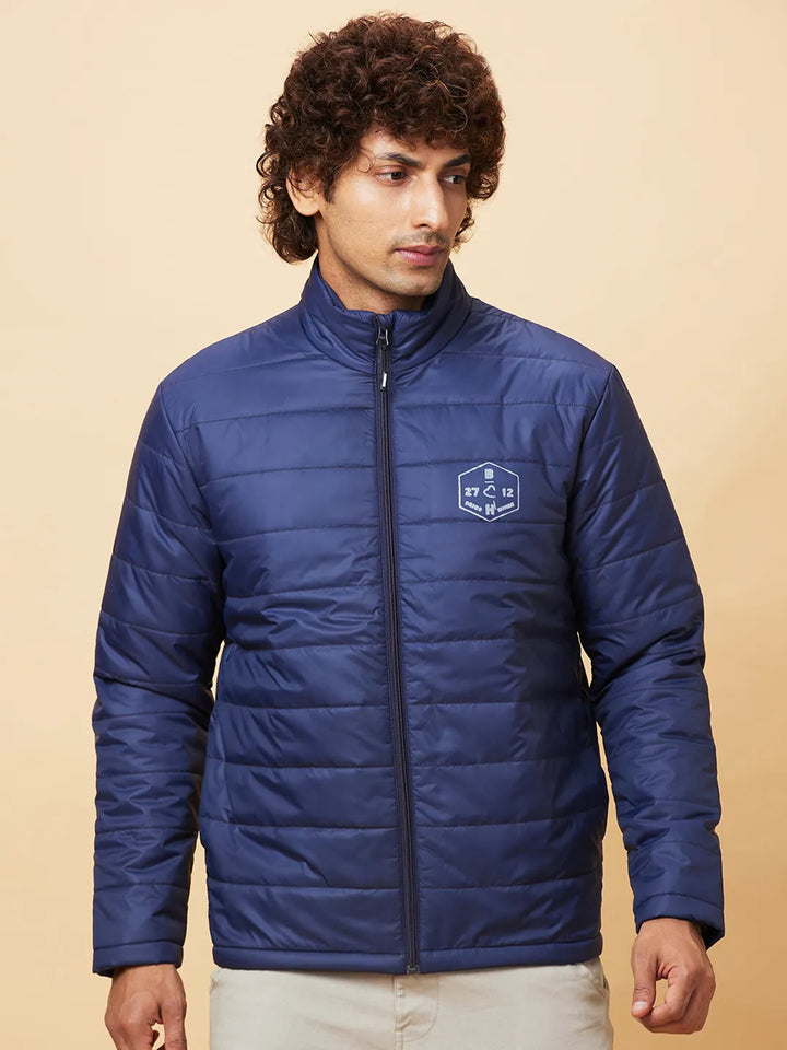 Navy Regular Fit Men's Jacket by Being Human Clothing