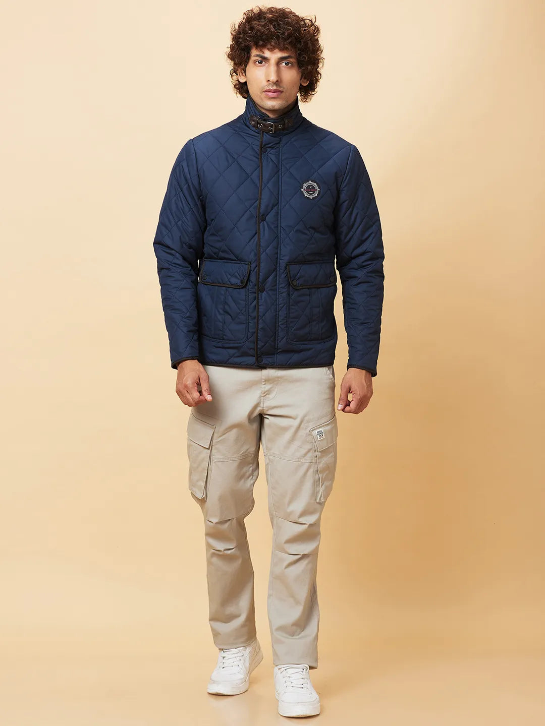 Navy Regular Fit Men's Jacket by Being Human Clothing