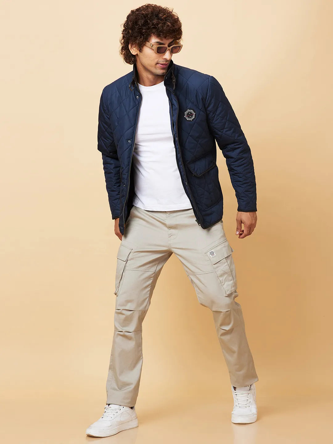 Navy Regular Fit Men's Jacket by Being Human Clothing