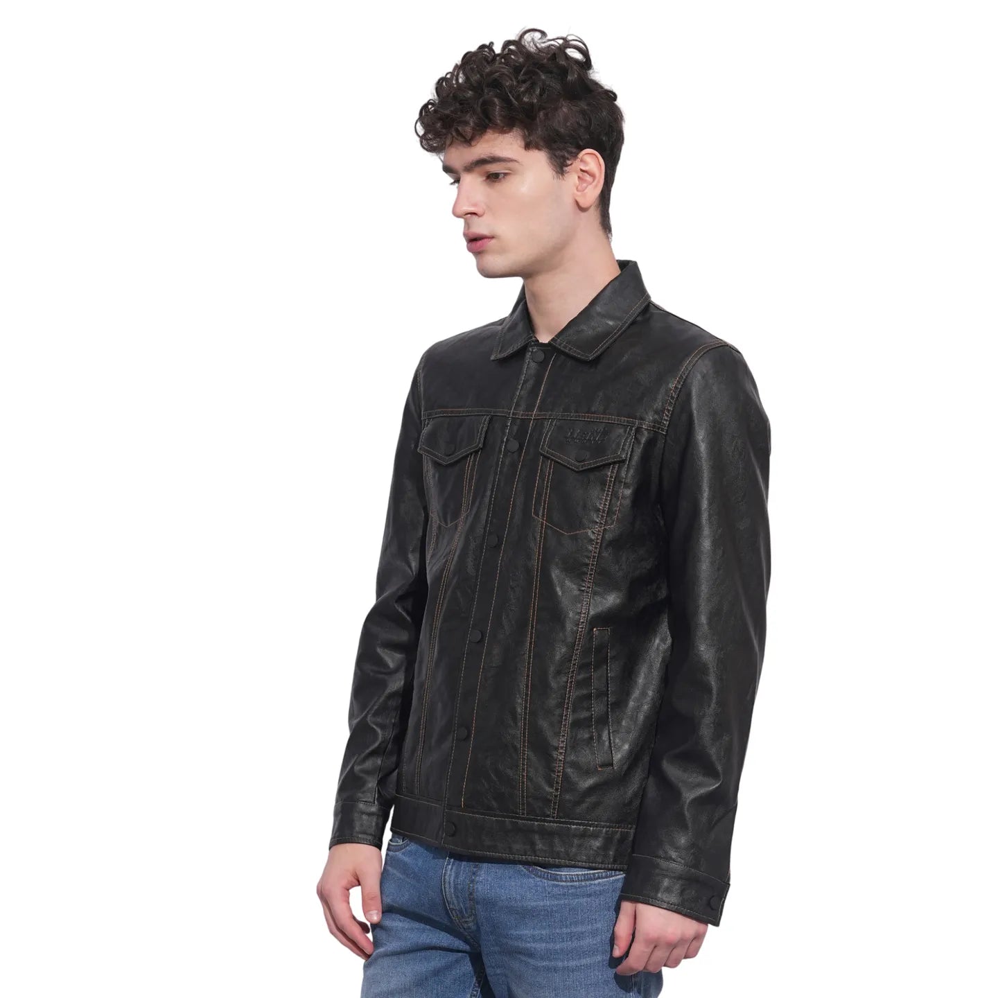 Dark Navy Regular Fit Men's Jacket by Being Human Clothing