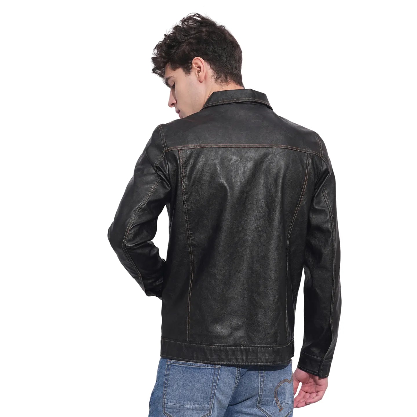 Dark Navy Regular Fit Men's Jacket by Being Human Clothing