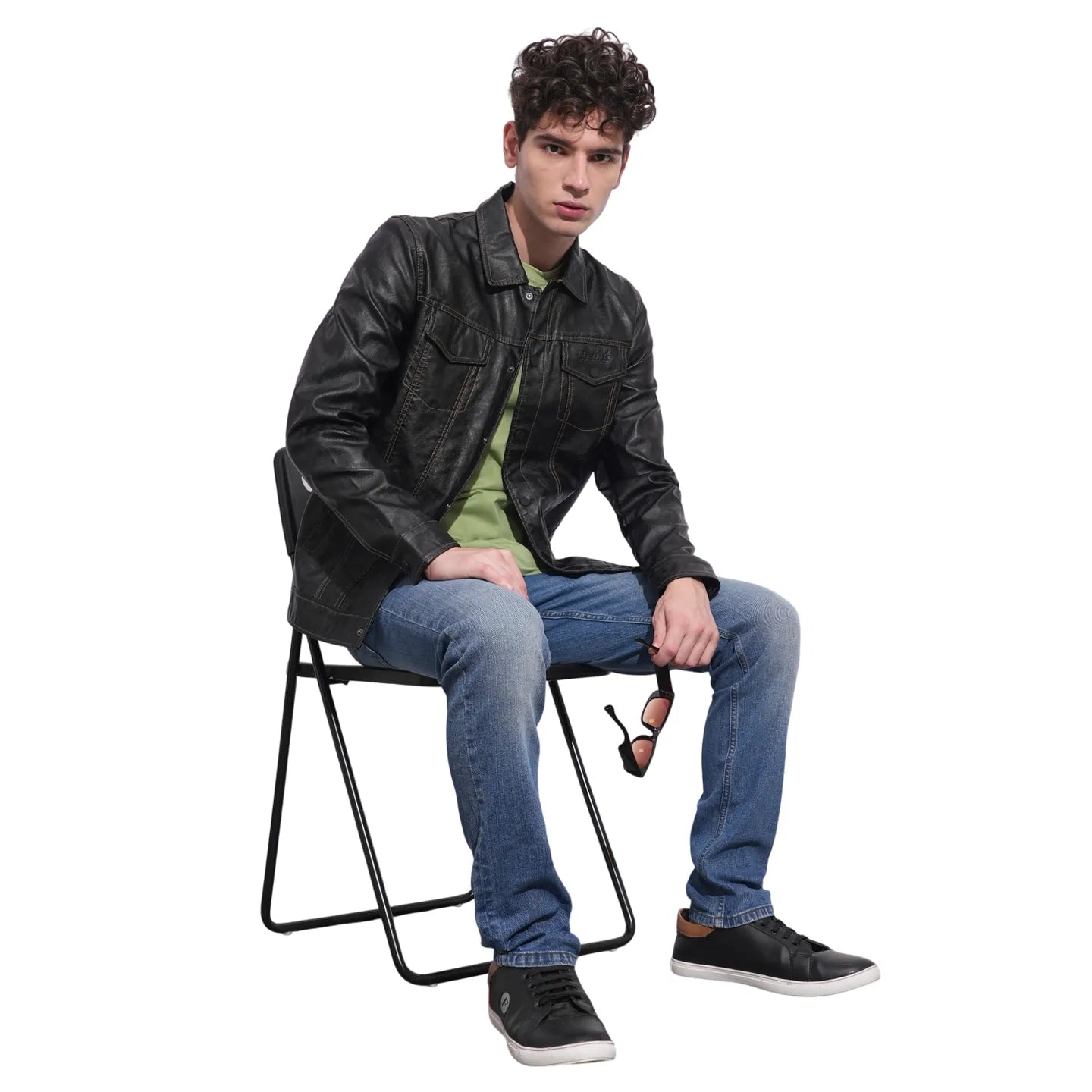 Dark Navy Regular Fit Men's Jacket by Being Human Clothing