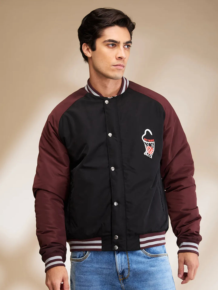 Black Regular Fit Men's Jacket