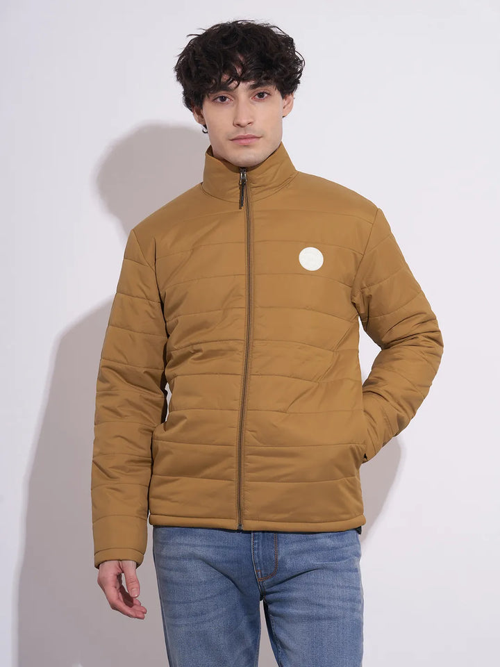 Mustard Regular Fit Men's Jacket by Being Human Clothing