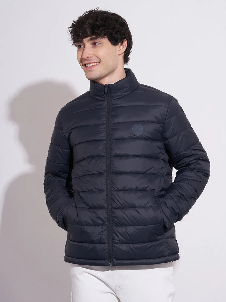 Navy Regular Fit Men's Jacket by Being Human Clothing