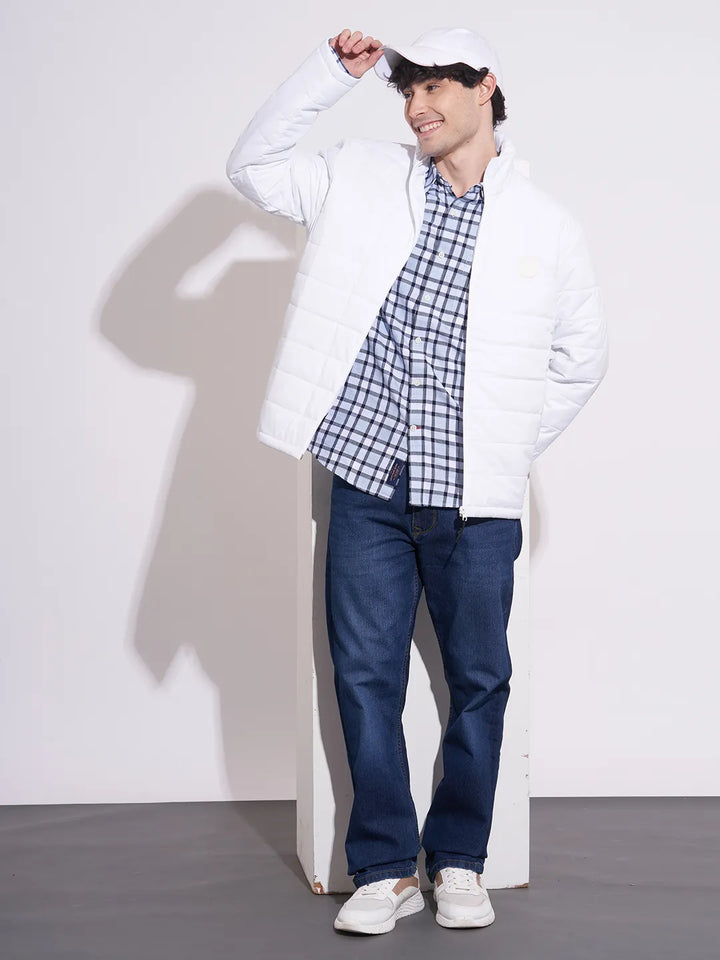 White Regular Fit Men's Jacket