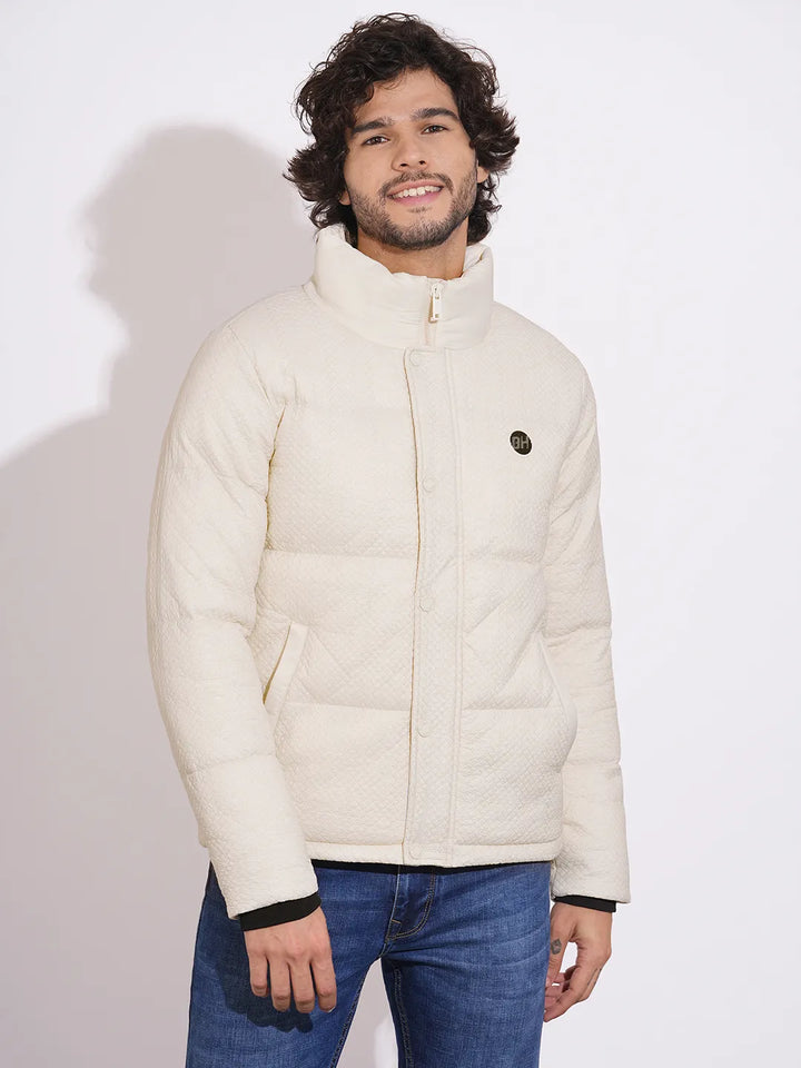Beige Regular Fit Men's Jacket by Being Human Clothing
