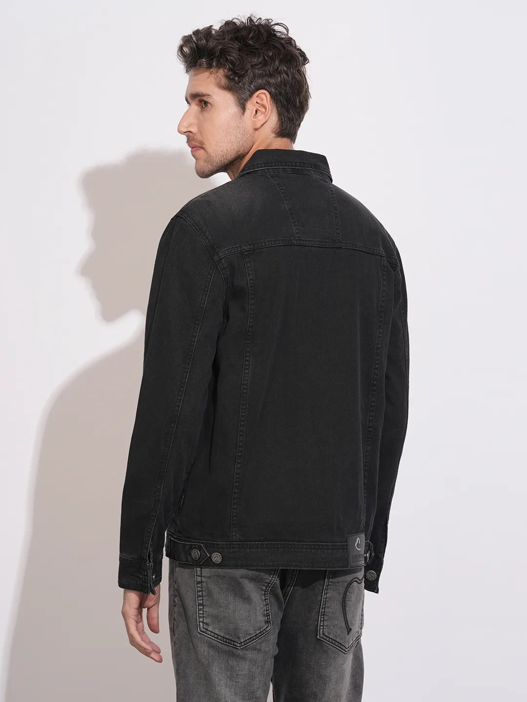 Black Regular Fit Men's Shacket by Being Human Clothing